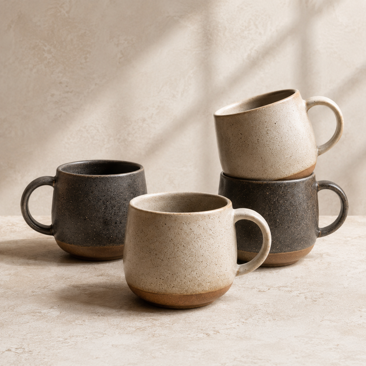 Stoneware mug set